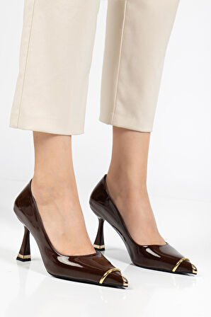 Suins Clove Model Kadın Topuklu Burnu Metal Detaylı Stiletto Ayakkabı