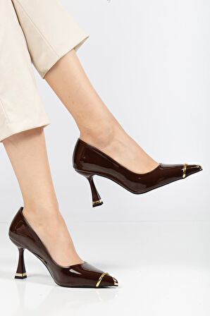 Suins Clove Model Kadın Topuklu Burnu Metal Detaylı Stiletto Ayakkabı