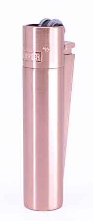 Clipper Özel Kutusunda Metal Çakmak - Mat Rose Gold (Brushed Rose Gold)