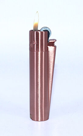 Clipper Özel Kutusunda Metal Çakmak Mini Boy - Mat Rose Gold