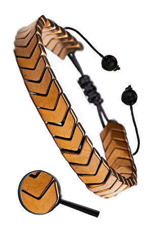 Sertifikalı Ok Çavuş Kesim Rose Hematit Taşı Bileklik - Kararmaz