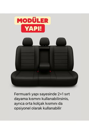 Volkswagen Jetta 2010 ve Sonrası Uyumlu Colorline Sport Deri Siyah - Mavi Koltuk Kılıfı