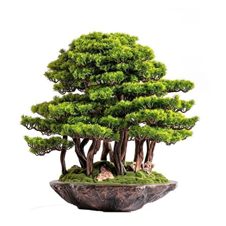 Callisto Bonsai Garden - Iç Ve Dış Mekan Kullanımına Uygun Premium Kalitede Yapay Ağaç 90x90 Cm