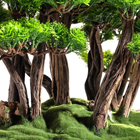 Callisto Bonsai Garden - Iç Ve Dış Mekan Kullanımına Uygun Premium Kalitede Yapay Ağaç 90x90 Cm