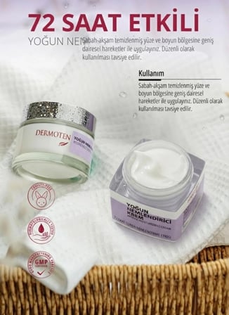 Yoğun Nemlendirici Krem 72 Saat Etkili - Shea Butter, Hindistan Cevizi Yağı ve E Vitaminli Yüz ve Boyun Bakım Kremi