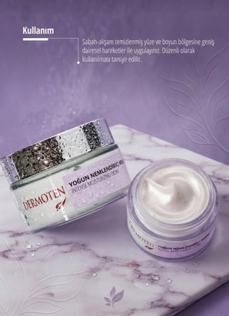 Yoğun Nemlendirici Krem 72 Saat Etkili - Shea Butter, Hindistan Cevizi Yağı ve E Vitaminli Yüz ve Boyun Bakım Kremi