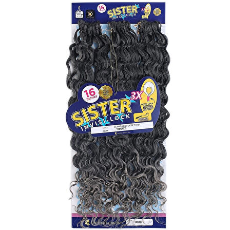 Afro Saç  Dalgalı Saç / Siyah Gri Renk Geçişli T1B/Grey /  (CLZ175)