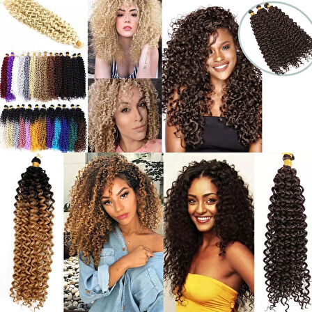 Afro Dalgalı Saç / Siyah Koyu Mavi Ombreli /  (CLZ175)