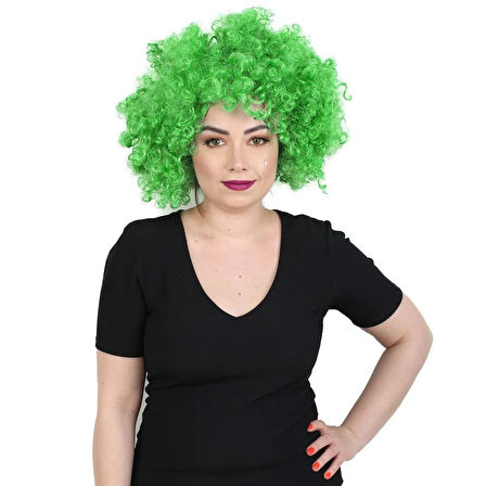 Animasyon Parti Ve Palyaço Peruğu / Açık Yeşil /  (CLZ175)