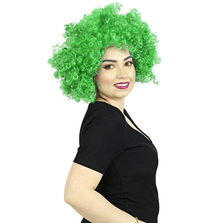 Animasyon Parti Ve Palyaço Peruğu / Açık Yeşil /  (CLZ175)