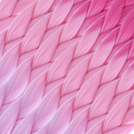 Afro Örgülük Renk Geçişli Sentetik Saç 100 Gr. / Koyu Pembe / Açık Pembe / Pembe /  (CLZ175)