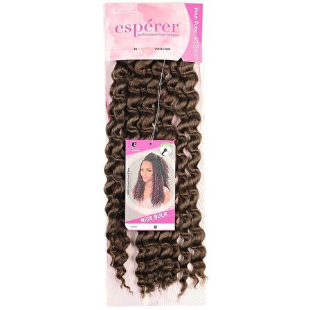 Nice Bulk Afro Su Dalgalı Görünümlü  Saç / Koyu Kumral /  (CLZ175)