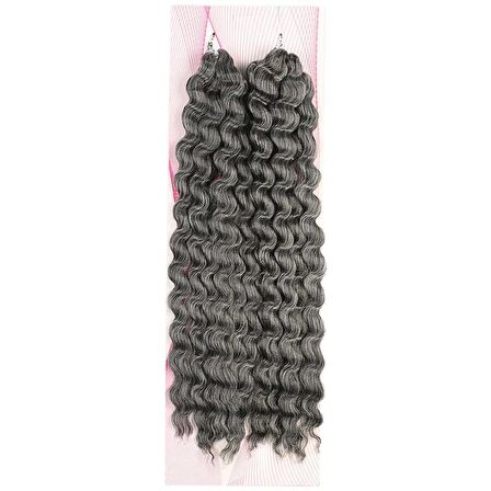 Nice Bulk Afro Su Dalgalı Görünümlü  Saç / Koyu Gri /  (CLZ175)