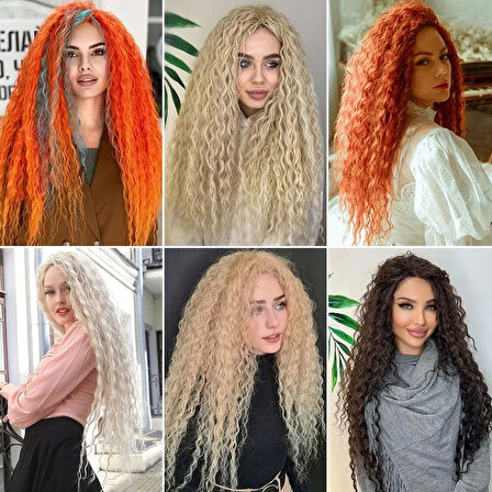 Nice Bulk Afro Su Dalgalı Görünümlü  Saç / Siyah / Gri Ombreli /  (CLZ175)