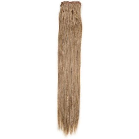 Kanekalon Fiber  Sentetik Düz 8 Parça Saç Çıt Çıt  / Karamel Platin Röfleli /  (CLZ175)