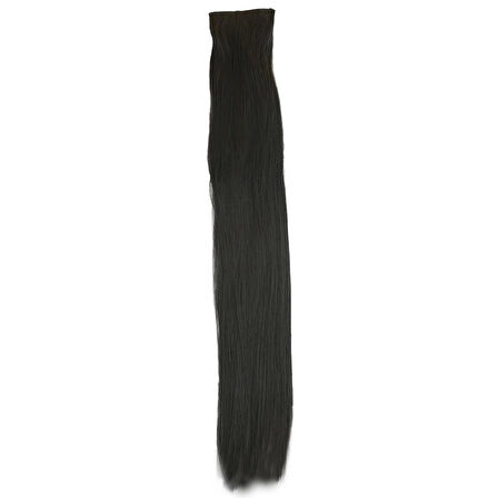 Kanekalon Fiber  Sentetik Düz 8 Parça Saç Çıt Çıt  /Siyah /  (CLZ175)