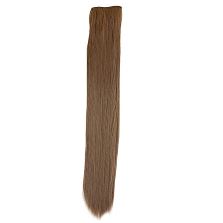 Kanekalon Fiber  Sentetik Düz 8 Parça Saç Çıt Çıt  / Kumral /  (CLZ175)