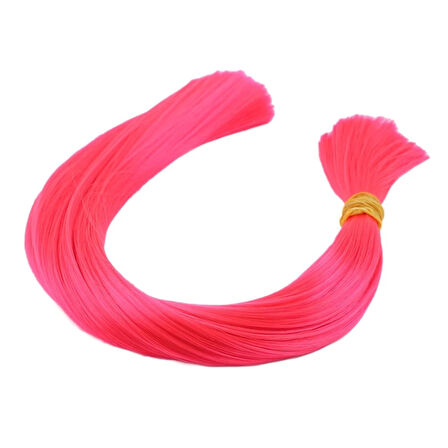 Neon Pembe Çok Renkli Sentetik Boğumlu  Saç / 1Kg /  (CLZ175)