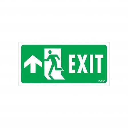 Exit Yukarı Sol Ok İşaretli Uyarı Levhası 17,5x25 KOD:956