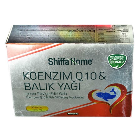 Shiffa Home Koenzim Q10 &amp; Balık Yağı Yumuşak Jel 1340 Mg x 30