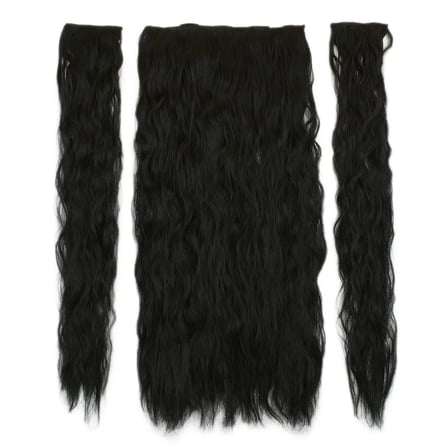 Fiber Sen Kabarık Daalı Yarım Ay + 2 Yan Çıt Çıt / Siyah