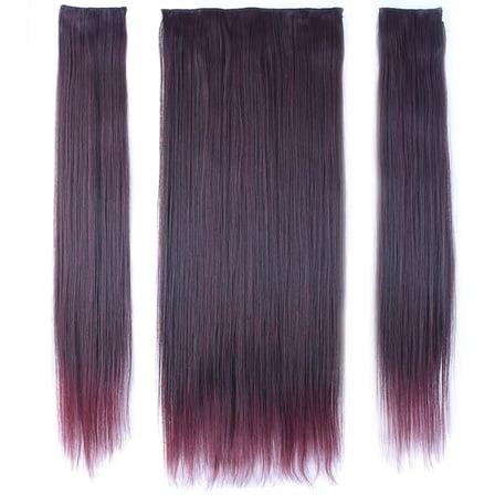 Fiber Sen Düz Yarım Ay + 2 Yan Çıt Çıt / Koyu Kızıl