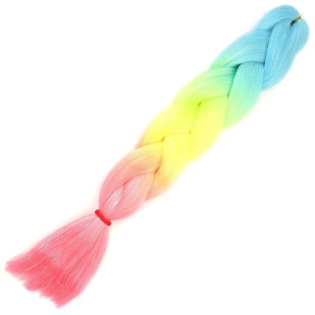 Simli Açık Mi / Neon Sarı / Pembe Ombreli Örgülük  100 Gr.