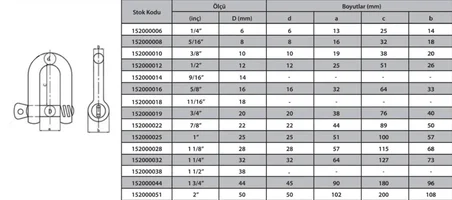 M10 Zincir Kilidi 3/8 ( 3 Adet )