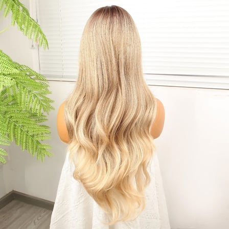 Kumral Platin Ombreli Fiber Sen Hafif Daalı Tül Peruk