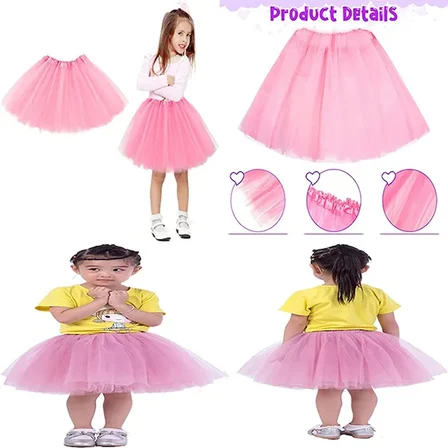 Pembe Renk Tütü Etek Bale Eteği Gösteri Eteği Çuk Bebek Boy