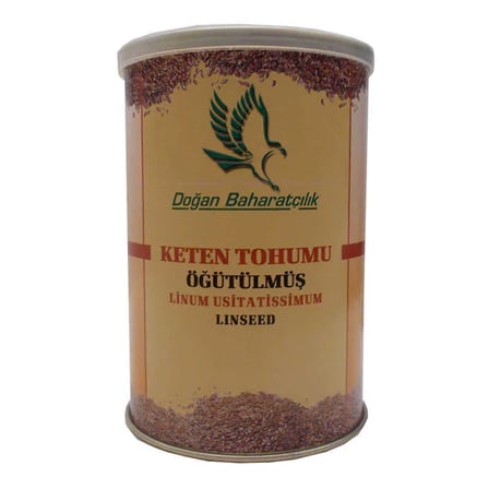 Keten u Öğütülmüş Doğal 150 Gr Teneke Kutu