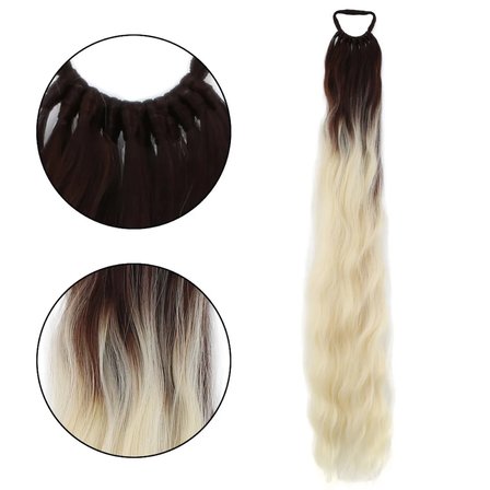 Lastik Tokalı At Kuyruğu Su Daalı / Kumral / Platin Ombre