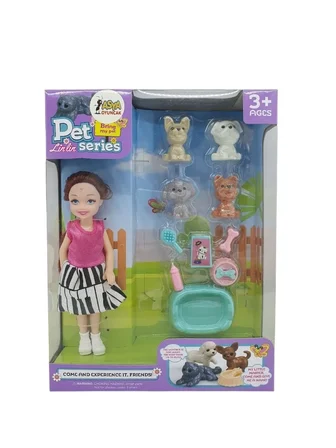 Pet Shop - Bebekli Köpek Bakım Seti - 7722-3 - Esmer - 1 ADET