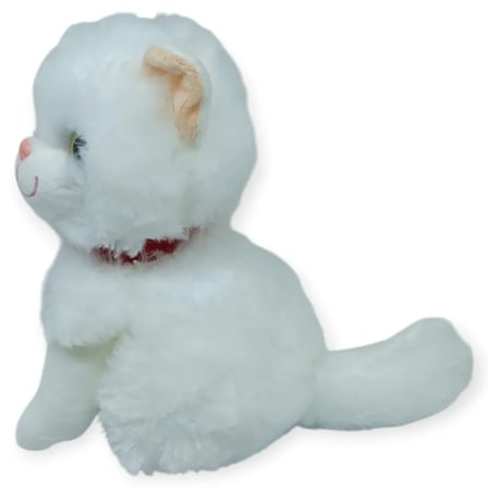 Sesli Peluş Kedi Van Kedisi 25 cm - Beyaz - 1 ADET