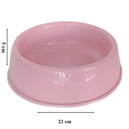 Kedi Köpek Plastik  Ve Su Kabı 20 cm - 200 ml Pembe