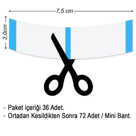 Ultra/Hold Mini's Protez  Bandı 36 Adet / 72 Tabs