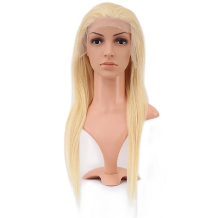 Gerçek Front Lace Düz Platin Tül Peruk / 60/65cm