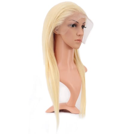Gerçek Front Lace Düz Platin Tül Peruk / 60/65cm