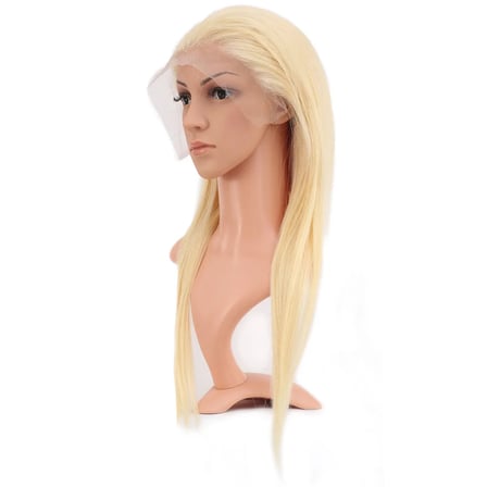 Gerçek Front Lace Düz Platin Tül Peruk / 60/65cm