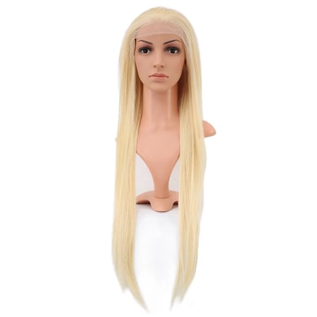 Gerçek Front Lace Düz Platin Tül Peruk / 80/85cm