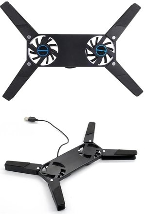 2 Fanlı Notebook Soğutucu Portatif Katlanabilir Laptop Soğutucu Fan Usbli Stand Biisayar Fanı