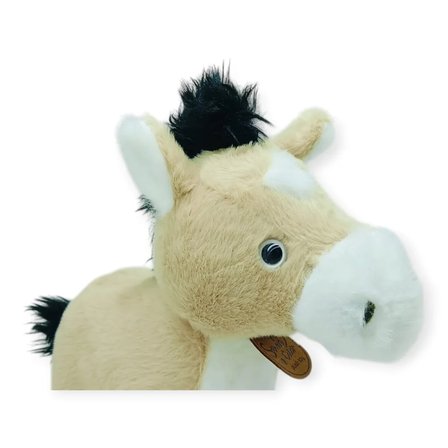 Peluş Hayvanlar Sesli 30 cm At - Bej - 1 ADET