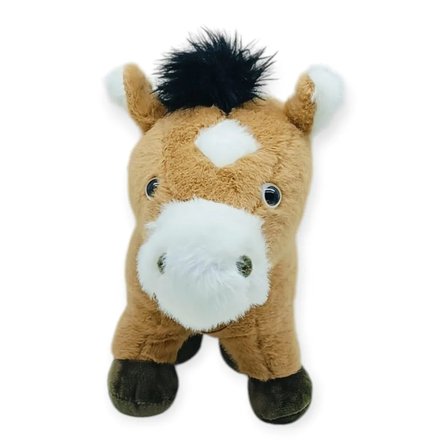 Peluş Hayvanlar Sesli 30 cm At - Koyu Kahverengi - 1 ADET