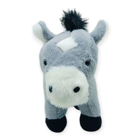 Peluş Hayvanlar Sesli 30 cm At - Gri - 1 ADET