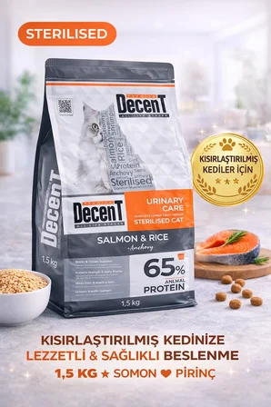 Decent  Urinary Care Balıklı ve Pirinçli Kısırlaştırılmış Kedi sı 1.5 Kg