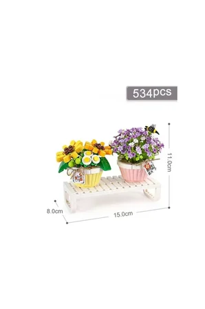LZ1674 LOZ Eternal Flowers Serisi - Saksıda Çiçekler ''Letters from Spring Baby’s Breath'' ''Daisy W
