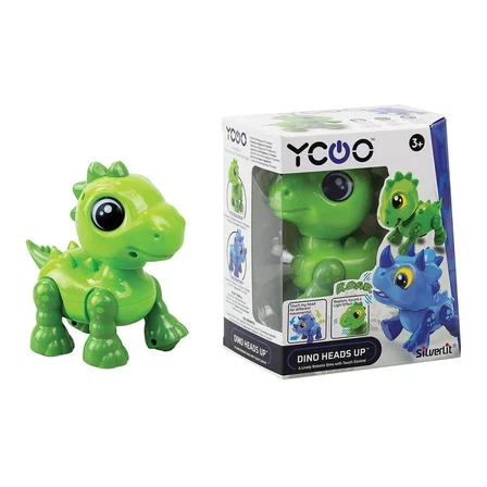 SIL 88592 Silverlit Sesli ve Işıklı Elektronik Robot Dino Heads Up -Necot