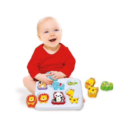 Aesco 03431 Sevimli Hayvanlar Bultak Bebek Oyuncağı Eğitici Çok Renkli Plastik 7 Parça