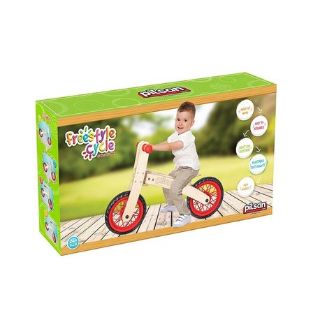 02 001 Pilsan Free Cycle - Ahşap Bisiklet Pedalsız / +24 ay