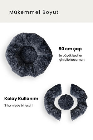 Simit Peluş Kedi Tüneli - Peluş Kedi Yatağı